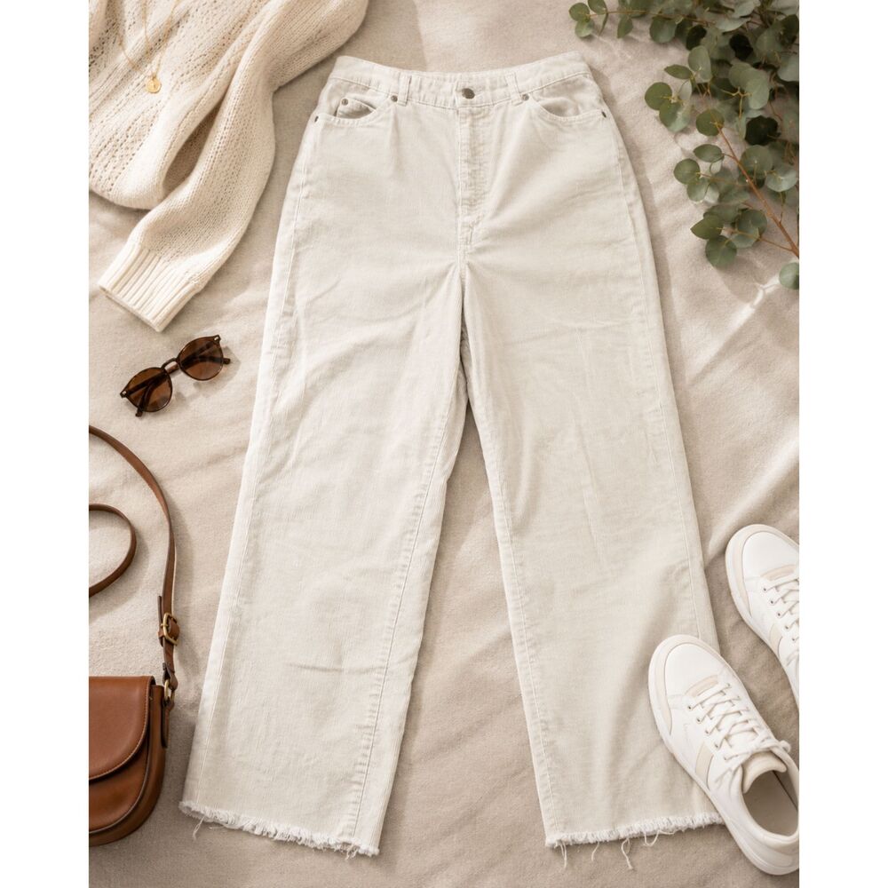 Chic by h.i.s Pants Womens Size 14 (28/29) Tan Corduroy Dark Academia Y2K